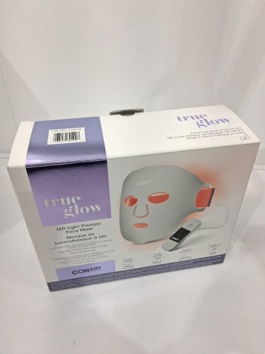 conair true glow led light therapy face mask with velour storage pouch - white (model: 2456789) image 2