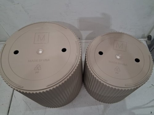 2pc Serene Chai Plastic Indoor/Outdoor Planter with Drainage Holes - 12" & 14" - chai (model: 3075-ci ) image 5