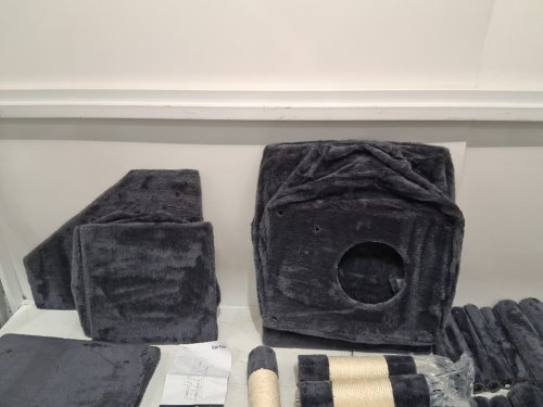 feandrea multi-level cat tree tower - 59.5" x 20.6" x 20.8" - 55LBS CAP - dark grey (model: pct192g01v1) image 11