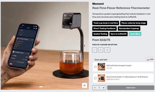 DiFluid Moment Real-Time Flavour Reference Thermometer with CoffeeOS App  - Black (Model: DFT-CTM101) image 2