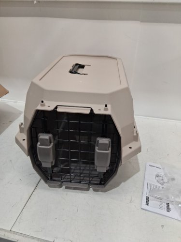 amazon basics hard sided single door pet carrier - 23" x 15" x 13" - brown image 4