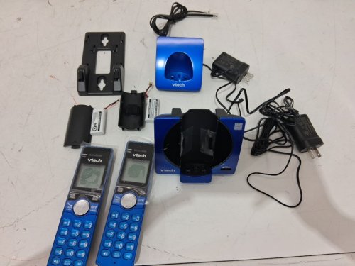 2PK Vtech Handset Landline Telephones - Metallic Blue (Model: CS6919-25) image 3