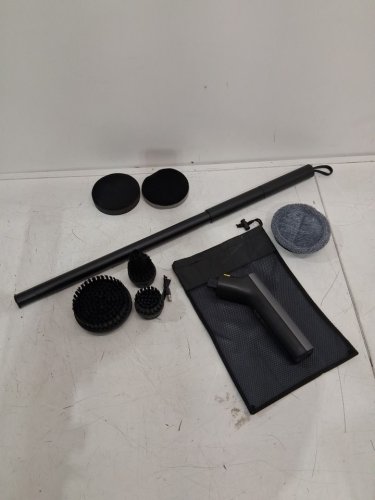 hoto electric spin scrubber brush with 6 Brush Heads - 51" handle - black (model: QWQJS001/1848324) image 3