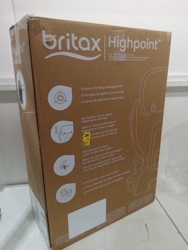 britax highpoint forward facing backless belt positioning booster seat - 120lbs max - black ombre (model: ‎E1C253C) image 2