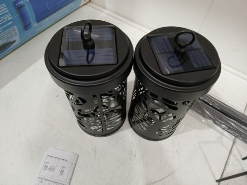 2PK PATHMARK LIGHTING Solar Shepherd's Hook Landscape Light - 28" - black (model: 2322017) image 4