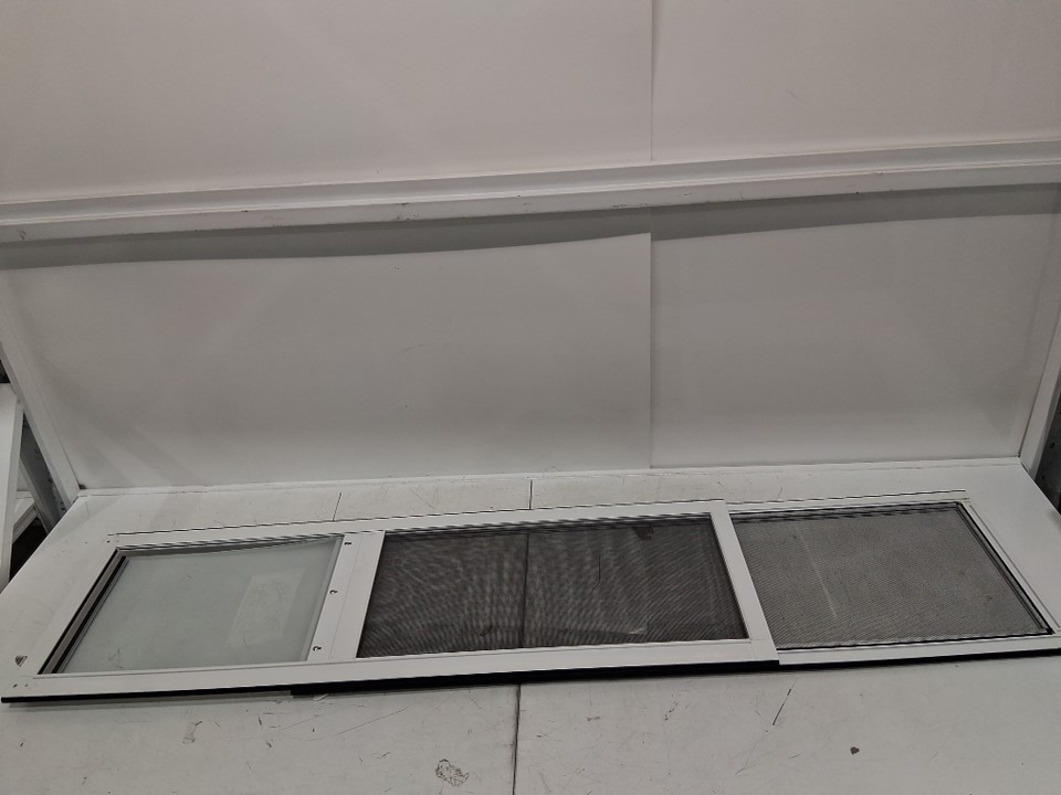 hakuna pets mesh sliding patio door pet door insert with aluminum frame - 14.3" X 63" - 84.25" - White (model: 5007) image 7