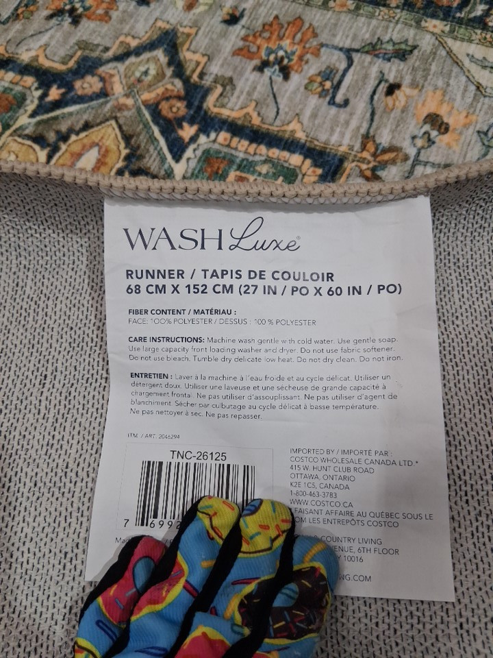 washluxe machine washable non slip runner rug - 27" X 60"  -  (model: 2046294) image 3