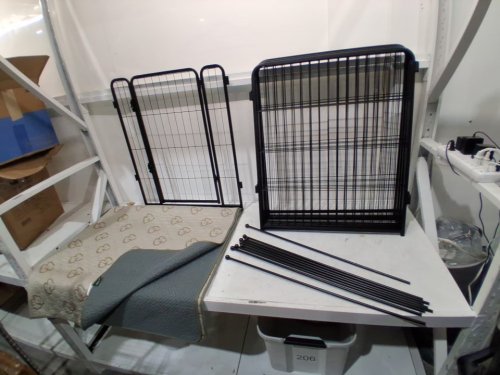 8 Panel FXW Homeplus Dog Playpen & Washable Pee Pad - 27" x 32" Panel - 71" x 71" Pad - Black (Model: image 4