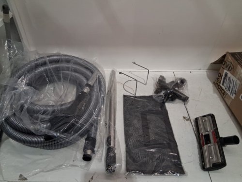 OVO CENTRAL VACUUM ATTACHMENT KIT WITH 35FT LOW-VOLTAGE HOSE - ON/OFF SWITCH AT THE HANDLE - GREY - (model: accho-35lv-ext) image 3