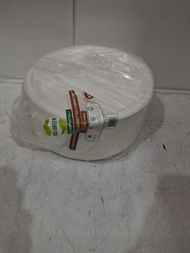 120PK GO4GREEN COMPOSTABLE PAPER PLATES WITH 3 SECTIONS - 10" - WHITE - (MODEL: 1956317) image 3