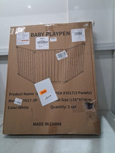 PATYWAGA 3-PANEL EXTRA WIDE BABY GATE, 29" X 23" - WHITE (MODEL: XY017-3P) image 2