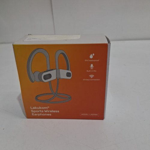 lakukom Bluetooth deep bass running earbuds with ear hooks - black (model: la594a) image 2