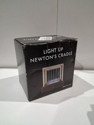 CHEOTIME LIGHT UP NEWTON'S CRADLE - 3" x 4" x 5" - SILVER/BLACK image 2