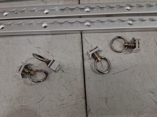 Truck Bed Rail System with L-Track Single Stud O-Ring Fittings - 48" - silver image 3