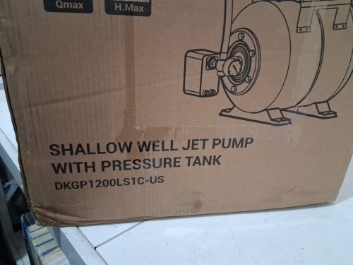 DEKO PRO Shallow Well Pump with Pressure Tank - 1.6HP, 1320 GPH, 164ft - BLACK (MODEL: DKGP1200ls1c-us) image 3
