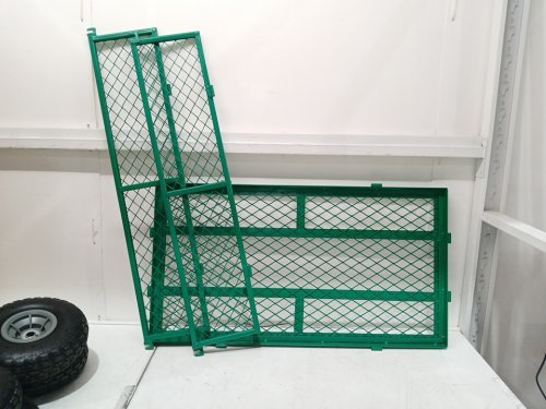 FDW Steel Heavy Duty Garden Dump Wagon Utility Cart - 400LBS MAX - 33.9" x 18.5" x 20.9"- Green - (Model: FDW-XJ-87-Green) image 5