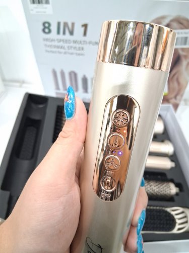 DORISILK 8-in-1 Hair Styler & Hair Dryer Brush Blow Dryer - 110,000 rpm - champagne gold (model: md-df107) image 8