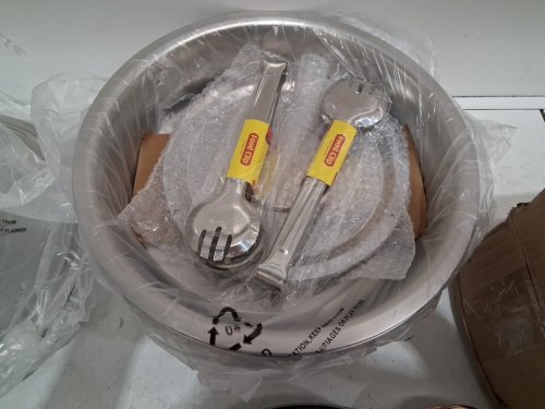 4pk Round Chafing Dish Buffet Set Full-Size Pan - Stainless Steel (model: HZ-831) image 3