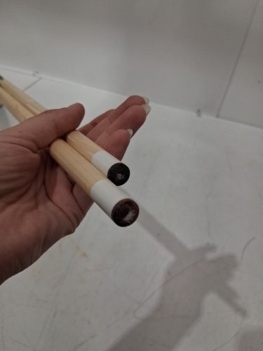 2pk genubi industry wooden billiard pool cue sticks - 36" - black/brown image 3