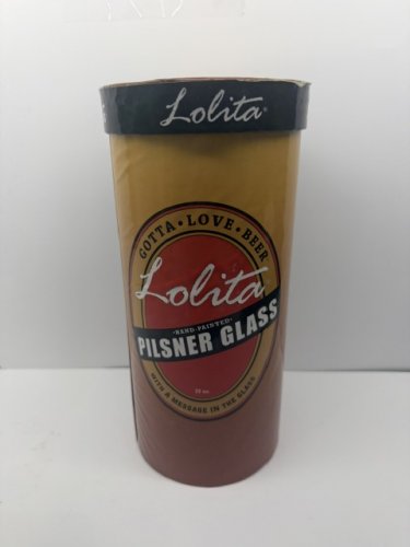 LOLITA PILSNER COLLECTION Birthday "GOTTA LOVE BEER" Hand painted 22 oz GLASS- B1 image 2