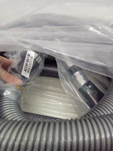 OVO UNIVERSAL CENTRAL VACUUM HOSE - LOW VOLTAGE SWITCH ON HANDLE, CRUSHPROOF HOSE FITS MOST INLETS - 50FT - BLACK/GREY (MODEL: ACCHO-50LV-BK) image 4