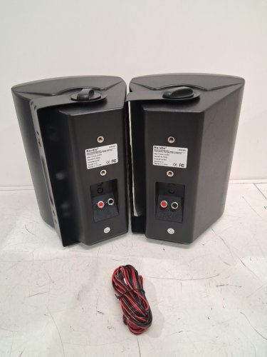 2PK HERDIO Waterproof hard-wired Indoor/Outdoor Speakers - 6.5'' - 200W - 6Ω - Black - (Model: HOS-601) image 4