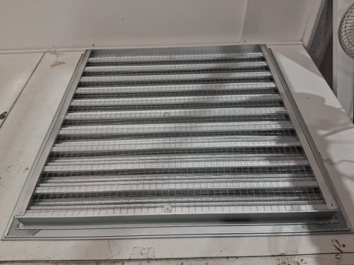 External Wall Vent Cover with Backdraft Damper 26" x 26" - image 6
