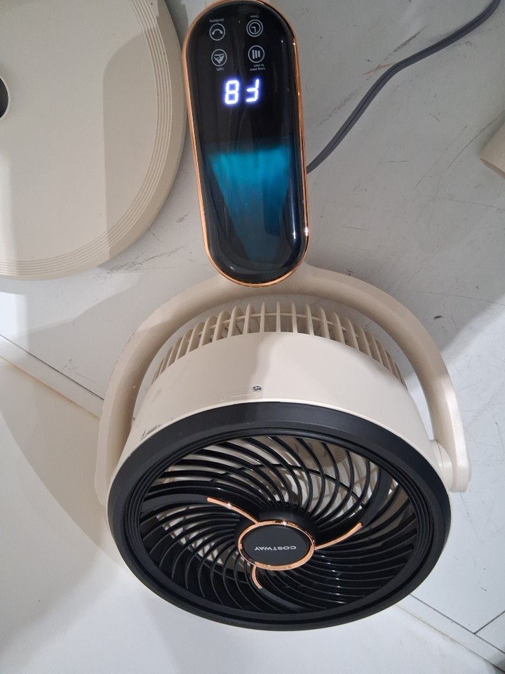 costway Oscillating Pedestal Fan with 8 Speeds Remote and 12H Timer - white (model: es10670us-wh) image 4