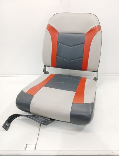 Tourney Special Boat Seat - 17.5" x 17" x 22" - Orange/Grey image 3