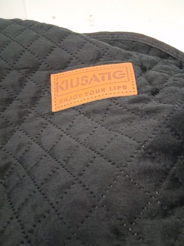 kiusatig washable pet car seat for large/medium dogs with detachable leashes and storage pocket - black (KI2401-B) image 3