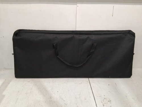 costway portable folding table with two shelves and carry bag - 43" x 34" - black (model: np10612dk) image 4
