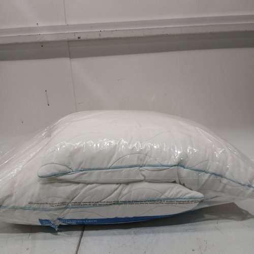 2PK BELOW ZERO COOLING PILLOW WITH MEMORY FOAM AND FIBER - QUEEN - WHITE (MODEL : 2893207) image 2