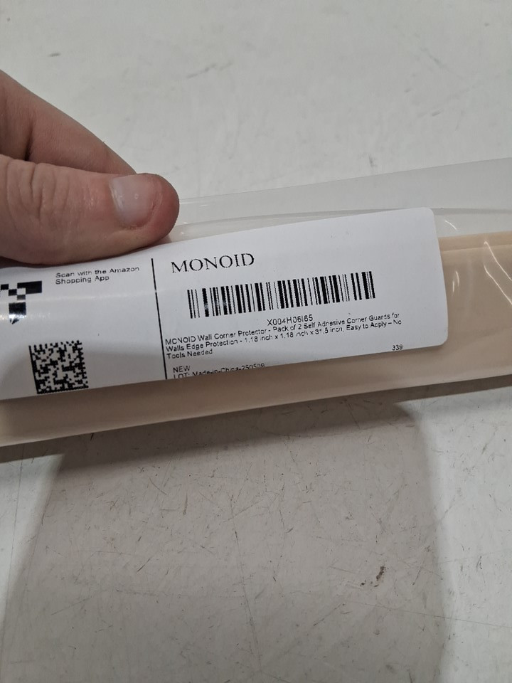 2PC MONOID Self Adhesive Wall Corner Protectors Guards - 1.8" x 1.8" x 31.5" - Beige image 4
