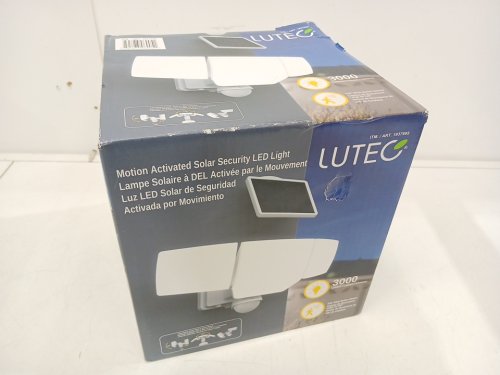 Lutec Motion Activated Waterproof Solar LED Security Light - 3000LM - 5000K - White (Model: 6905702331) image 2