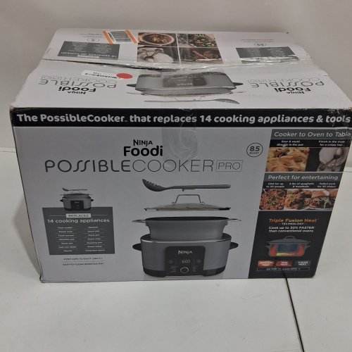 Ninja Foodi PossibleCooker PRO 8-in-1 multi-cooker - 8.5qt capacity - Sea Salt Grey (model: mc1001c) image 4
