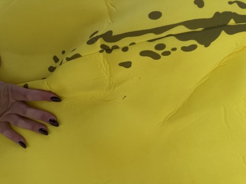 ADULT PARTYHOLIC THAT'S BANANA'S COSTUME (JUMPSUIT ONLY) - OSFM - YELLOW/BROWN image 2
