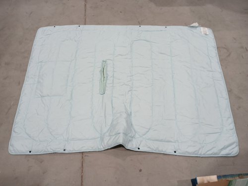 BELOW ZERO  2-IN-1 WEARABLE HOODED OUTDOOR BLANKET - 54" × 76" - GREEN/BLUE (MODEL: 1896292) image 3