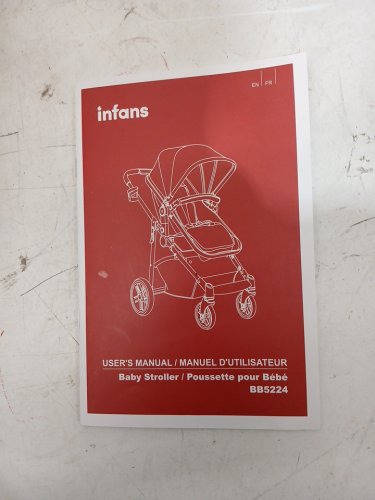 infans 2-in-1 baby stroller with adjustable canopy - 39.5" x 29" - khaki beige (model: bb5224kh) image 3