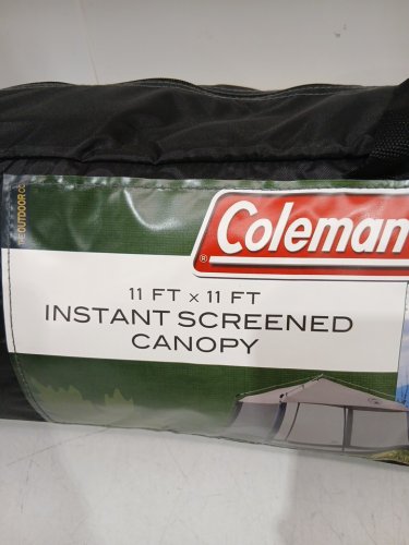 COLEMAN portable SCREENED CANOPY TENT WITH INSTANT SETUP - 11FT x 11FT - BACK HOME SCREENHOUSE SETS UP IN 60 SECONDS - GREY (Model: 2000036712) image 7
