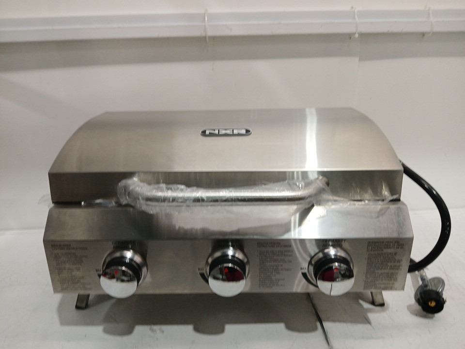 nxr 3 burner 24000 btu portable propane gas bbq - stainless steel (model:1807186) image 4