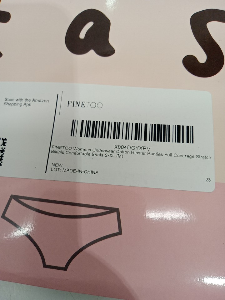 6pk Women's FineToo Cotton Full Coverage Hipster Underwear - Medium - Black image 3