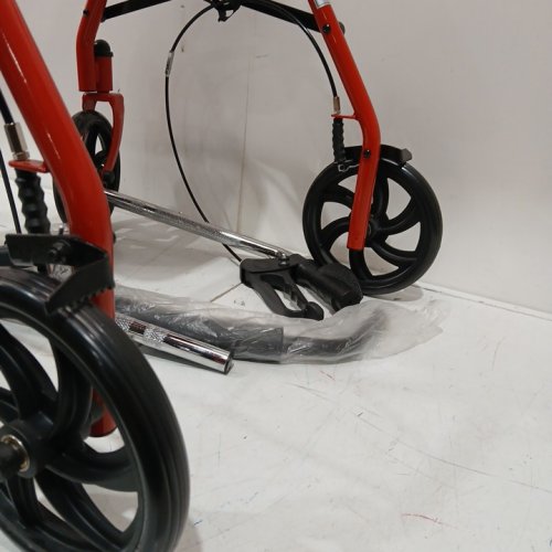 MEDLINE GUARDIAN BASIC STEEL ROLLATOR WITH 8" WHEELS ROLLING WALKER - 300LB CAPACITY - RED (MODEL: MDS86860ERS8) image 4