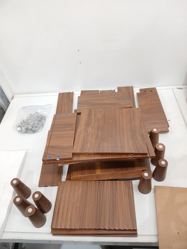2PK TOKSOM Slim Mid-Century Modern Nightstand Bedside Tables with 2 Drawers and Open Shelf - 24.4" x 15.7" - Walnut Brown (Model: NT-WAL-2434) image 5