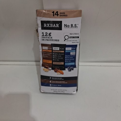 12PK RXBAR Variety Pack protein bar - 52g each - blueberry/chocolate sea salt/peanut butter chocolate image 2