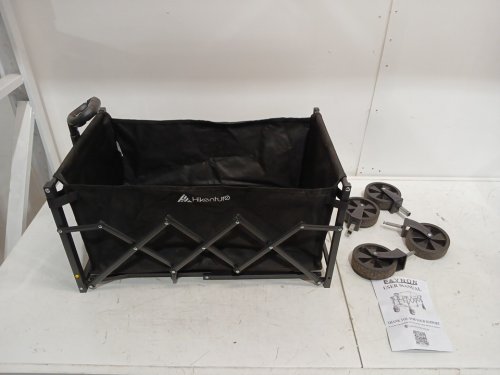 eaynon heavy duty collapsible foldable extended wagon with 500lbs capacity - 38.6" x 23.7" x 46.4" - black image 5
