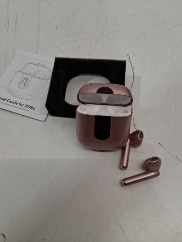 JESEBANG TOUCH CONTROL WIRELESS BLUETOOTH IP7 WATERPROOF EARBUDS WITH LED DISPLAY AND 4 ENC NOISE CANCELLING MICS - 40 HOURS PLAYTIME - pink (MODEL: ‎BD86) image 3