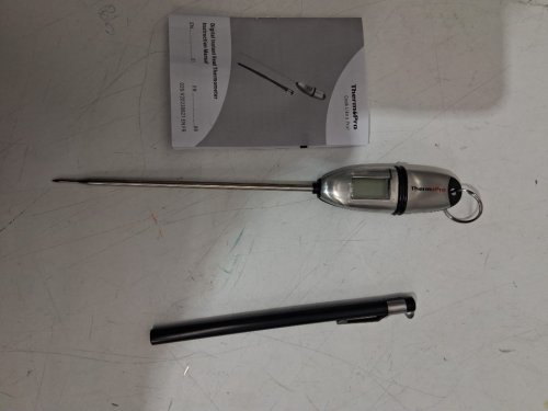 thermpro instant read digital food thermometer - 5.3" probe - silver (model: tp-02s) image 3