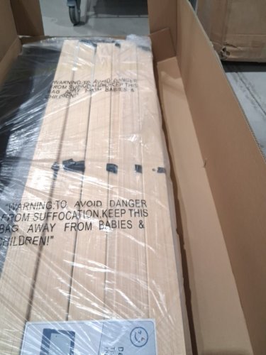 Shelvory Full Bed Frame with Cream Linen Headboard no box spring needed - 400lb max capacity - off white image 11