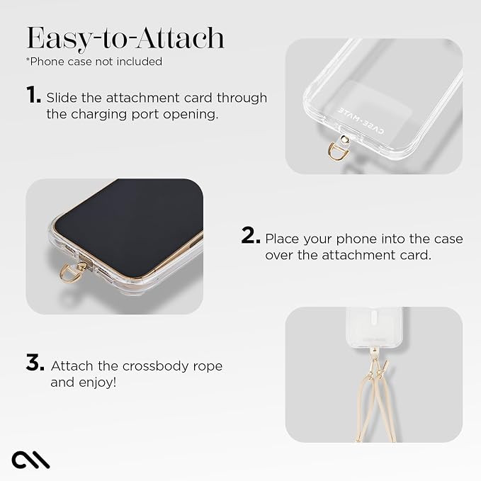 2 CASE MATE Crossbody Strap for mobile phones - OSFM - TAUPE ROPE (model: cm053392) image 3