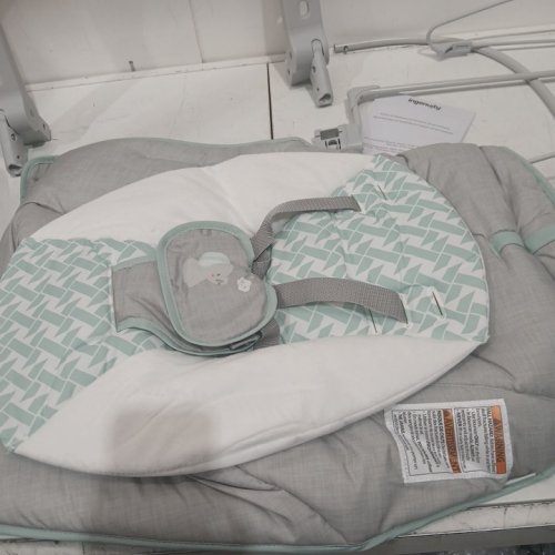INGENUITY 3-IN-1 KEEP COZY GROW WITH ME VIBRATING BABY BOUNCER, ROCKER & CHAIR - 40LBS CAPACITY - WEAVER THEME GREY/WHITE/GREEN (MODEL: ‎12428) image 4